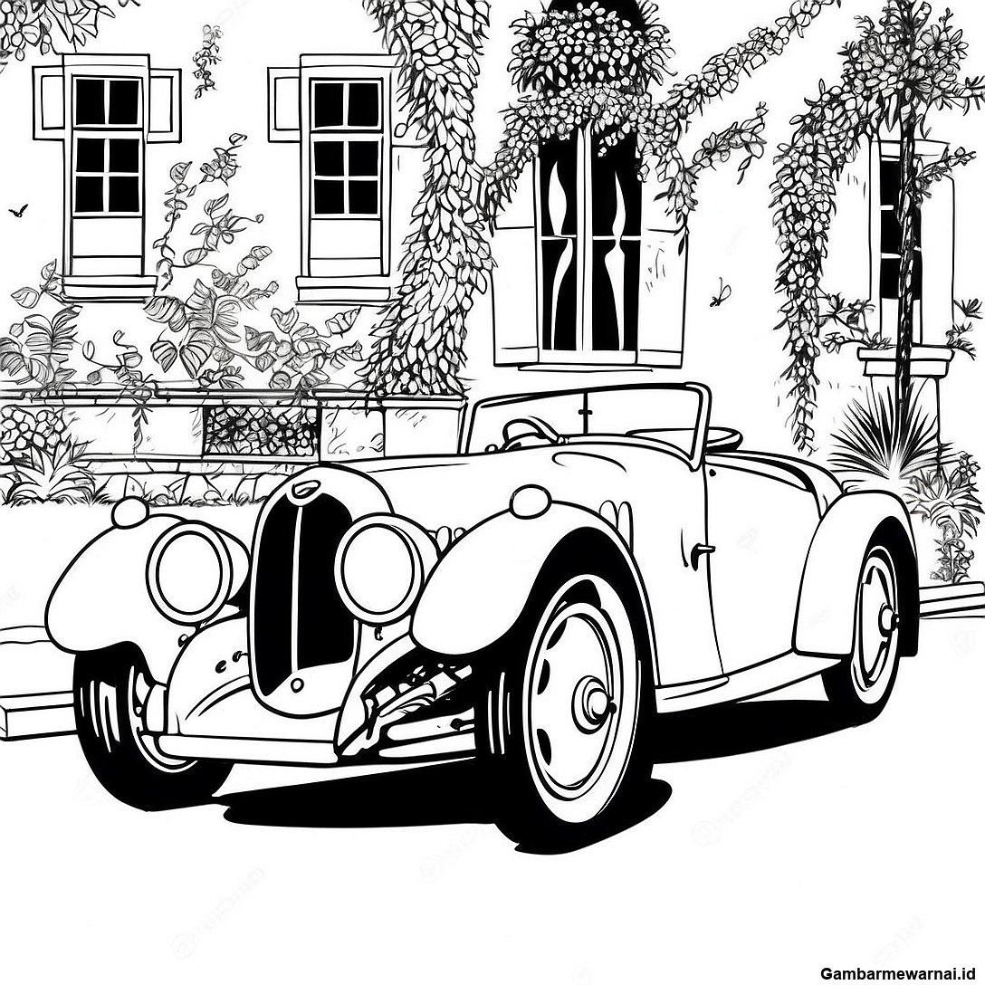 Halaman Mewarnai Bugatti Tipe 35 Vintage 36056 7886