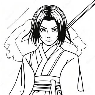Halaman Mewarnai Rukia Kuchiki Dengan Zangetsu 100090 38755