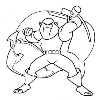 Halaman Mewarnai Kim Possible Melawan Drakken 100245 38879