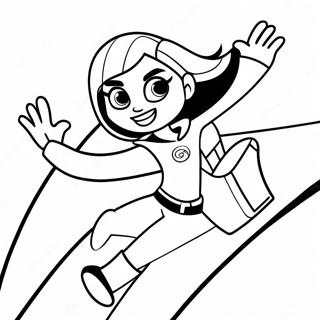 Halaman Mewarnai Kim Possible Menyelamatkan Hari 100246 38883