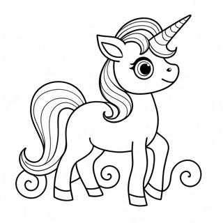 Halaman Mewarnai Unicorn Bayi Yang Menawan 100524 39100