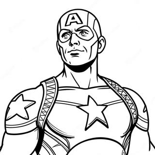 Halaman Mewarnai Captain America Berdiri Bangga 10058-2479