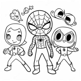 Halaman Mewarnai Spidey Dan Teman Teman Menakjubkannya 101136-39567