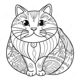 Halaman Mewarnai Kucing Gemuk 101214-39626