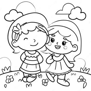 Halaman Mewarnai Anak Anak Yang Bersyukur 101267-39669