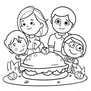 Halaman Mewarnai Anak Anak Yang Bersyukur 101267-39777