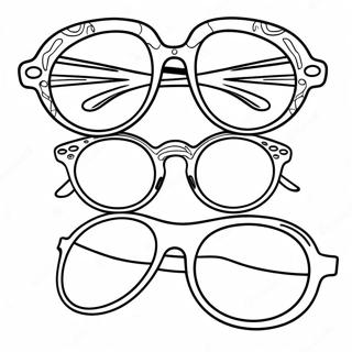 Halaman Mewarnai Kacamata Hitam Keren 101343-39842