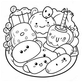 Halaman Mewarnai Camilan Dan Makanan Saat Menginap 101395 39885