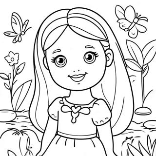 Halaman Mewarnai Barbie Chelsea Di Taman Ajaib 101419 39904