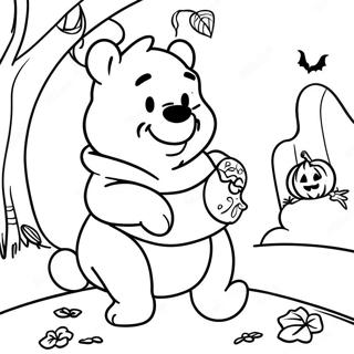 Halaman Mewarnai Halloween Winnie The Pooh 101495-39956