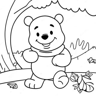 Halaman Mewarnai Winnie The Pooh Dengan Kostum Menyeramkan 101496-39957