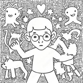 Halaman Mewarnai Keith Haring 101547-39995