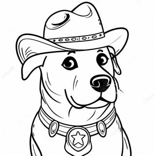 Sheriff Labrador Halaman Mewarnai