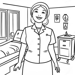 Halaman Mewarnai Perawat Ramah Di Rumah Sakit 101807-40203