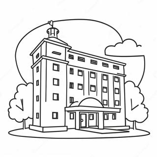 Halaman Mewarnai Gedung Rumah Sakit Yang Berwarna Warni 101809 40209