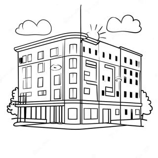 Halaman Mewarnai Gedung Rumah Sakit Yang Berwarna Warni 101809 40211