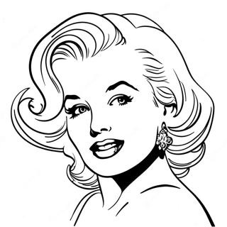 Halaman Mewarnai Potret Vintage Marilyn Monroe 102037-40379