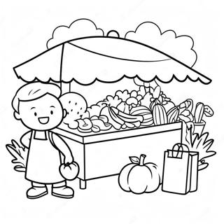 Halaman Mewarnai Anak Anak Bahagia Di Pasar Petani 102092-40429