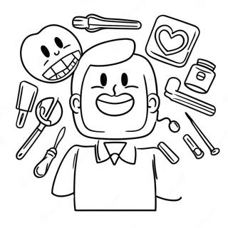 Halaman Mewarnai Dokter Gigi Yang Peduli Dengan Alat 102117 40445