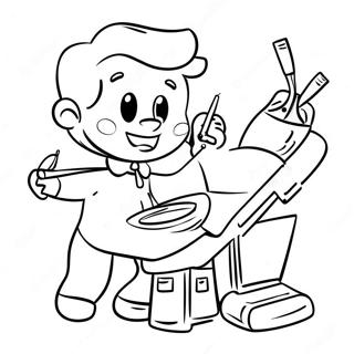 Halaman Mewarnai Dokter Gigi Yang Peduli Dengan Alat 102117 40447