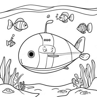 Halaman Mewarnai Kapal Selam Realistis Menjelajahi Lautan 102143 40465