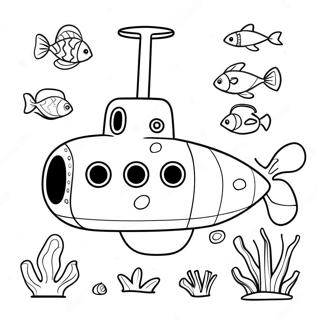Halaman Mewarnai Kapal Selam Realistis Menjelajahi Lautan 102143 40468