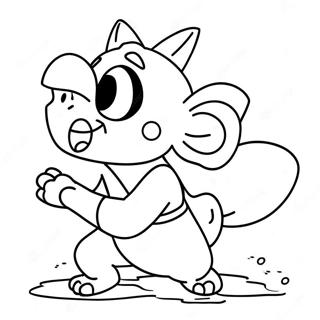 Halaman Mewarnai Mitsuri Dalam Pose Aksi 102425 40684