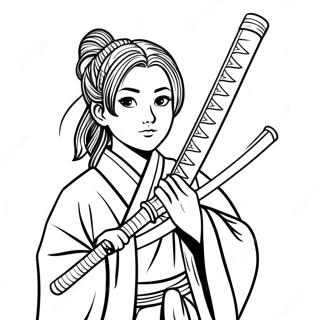 Mitsuri Halaman Mewarnai