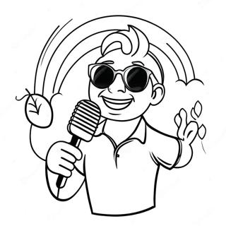 Halaman Mewarnai Rod Wave Dengan Mikrofon 102477-40722