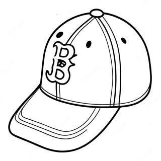 Halaman Mewarnai Topi Baseball Red Sox 102503 40741
