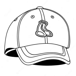 Halaman Mewarnai Topi Baseball Red Sox 102503 40743