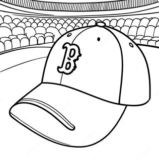Halaman Mewarnai Topi Baseball Red Sox 102503 40744