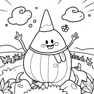 Halaman Mewarnai Permen Jagung Di Ladang Labu 102660 40869