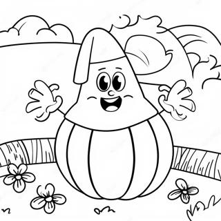 Halaman Mewarnai Permen Jagung Di Ladang Labu 102660 40870