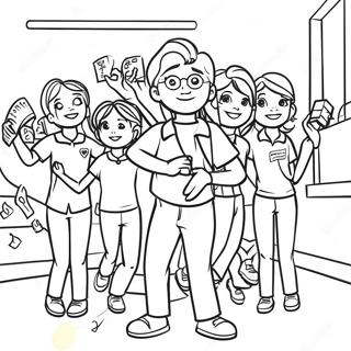 Halaman Mewarnai Adegan Sekolah Victorious 102812-40982