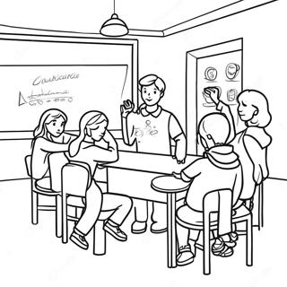 Halaman Mewarnai Adegan Sekolah Victorious 102812-40983