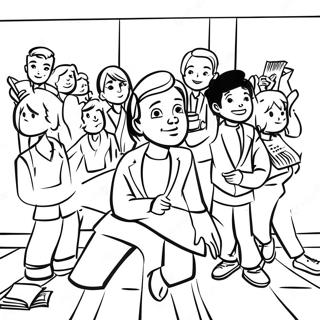 Halaman Mewarnai Adegan Sekolah Victorious 102812-40984