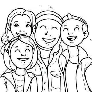 Halaman Mewarnai Teman Teman Victorious Tertawa 102813-40985