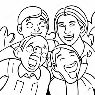 Halaman Mewarnai Teman Teman Victorious Tertawa 102813-40986