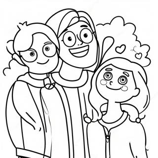 Halaman Mewarnai Teman Teman Victorious Tertawa 102813-40987