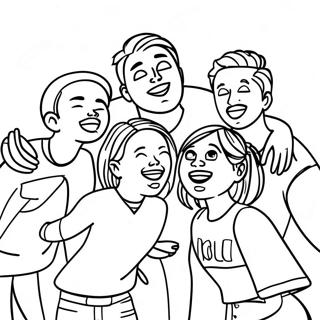 Halaman Mewarnai Teman Teman Victorious Tertawa 102813-40988