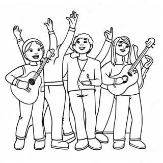 Halaman Mewarnai Pertunjukan Musik Victorious 102814-40989