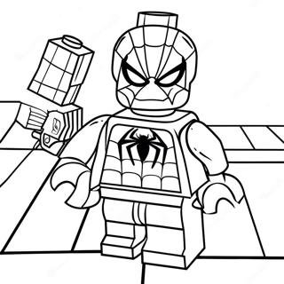 Spiderman Lego Halaman Mewarnai