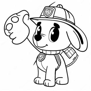 Marshall Pemadam Kebakaran Halaman Mewarnai Paw Patrol 102943-41089