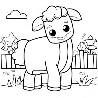 Halaman Mewarnai Domba Minecraft Yang Lucu 103070 41179