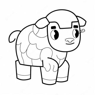 Halaman Mewarnai Domba Minecraft Yang Lucu 103070 41180