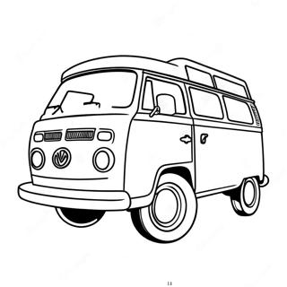 Halaman Mewarnai Van Hippie 70 An Yang Damai 103122 41225