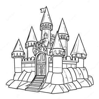 Halaman Mewarnai Kastil Brick Lego Kreatif 103197-41283