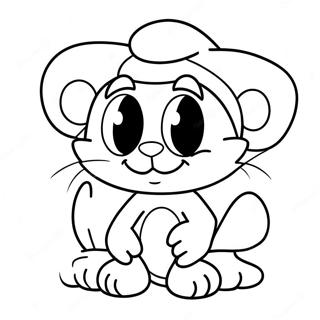 Halaman Mewarnai Kucing Smurf Yang Petualang 103328 41385