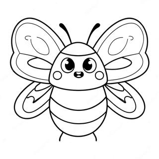 Halaman Mewarnai Kupu Kupu Malam Kartun Yang Lucu 103378 41426